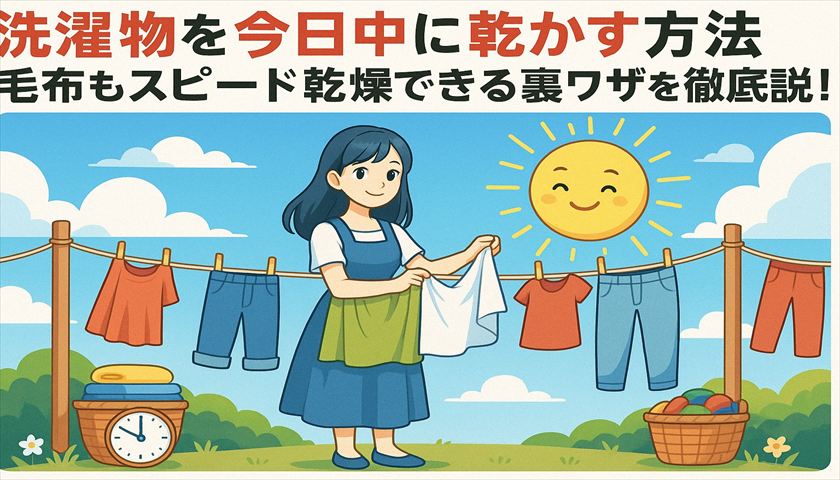 洗濯物を今日中に乾かす方法とは？毛布もスピード乾燥できる裏ワザを徹底解説！