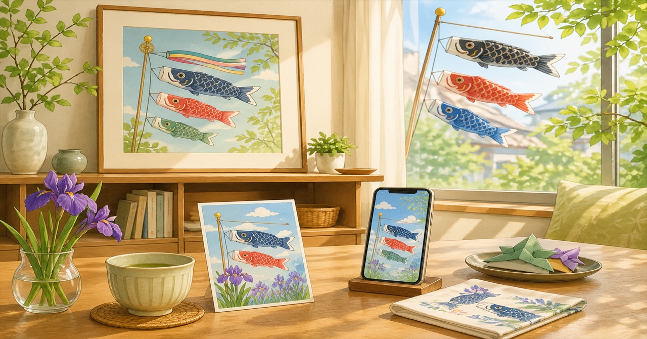 鯉のぼりイラストで楽しむ五月の暮らし