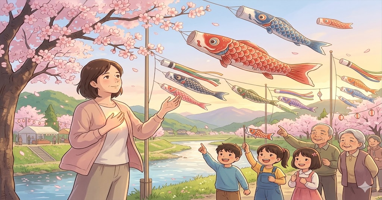 心をつなぐ、春の風と鯉のぼり