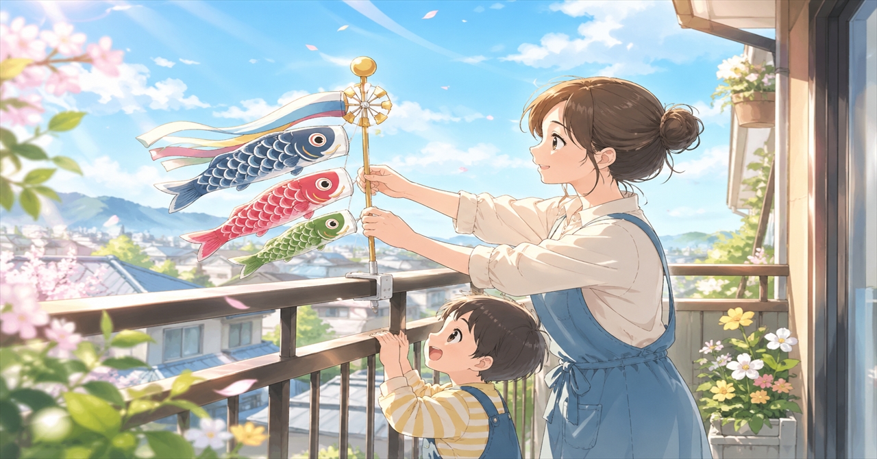 こいのぼりを飾る春の合図