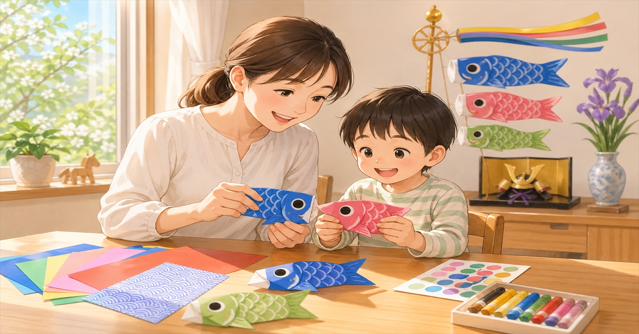 【2026年版】折り紙で作る鯉のぼり｜子どもと簡単に楽しめる作り方と飾り方