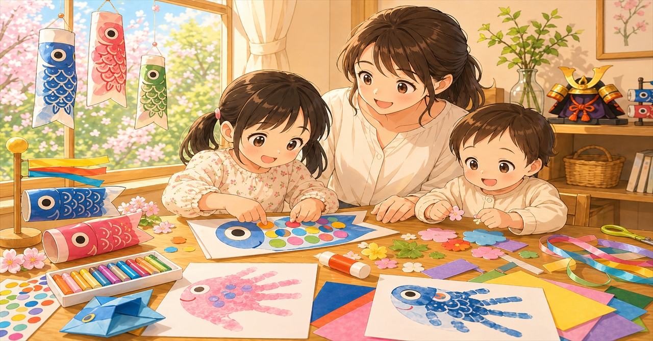 【年齢別】こいのぼり製作アイデア｜0歳から5歳まで親子で簡単手作り