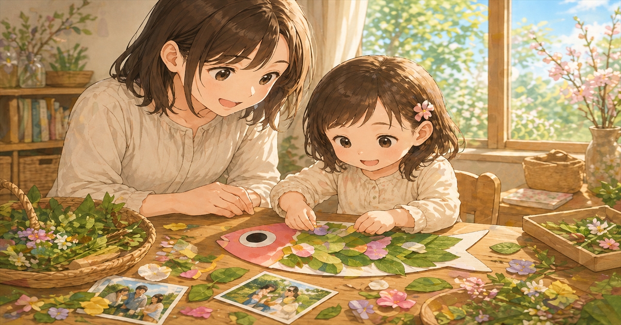4歳児のお散歩こいのぼり