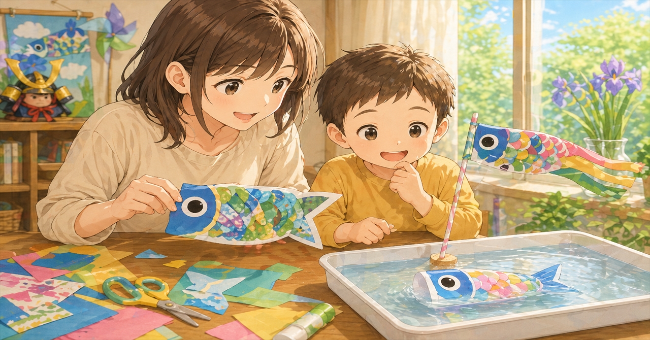 5歳児の実験こいのぼり