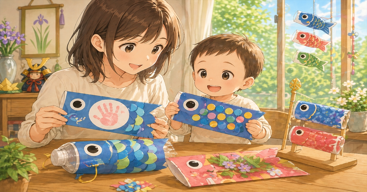 親子で作る思い出こいのぼり