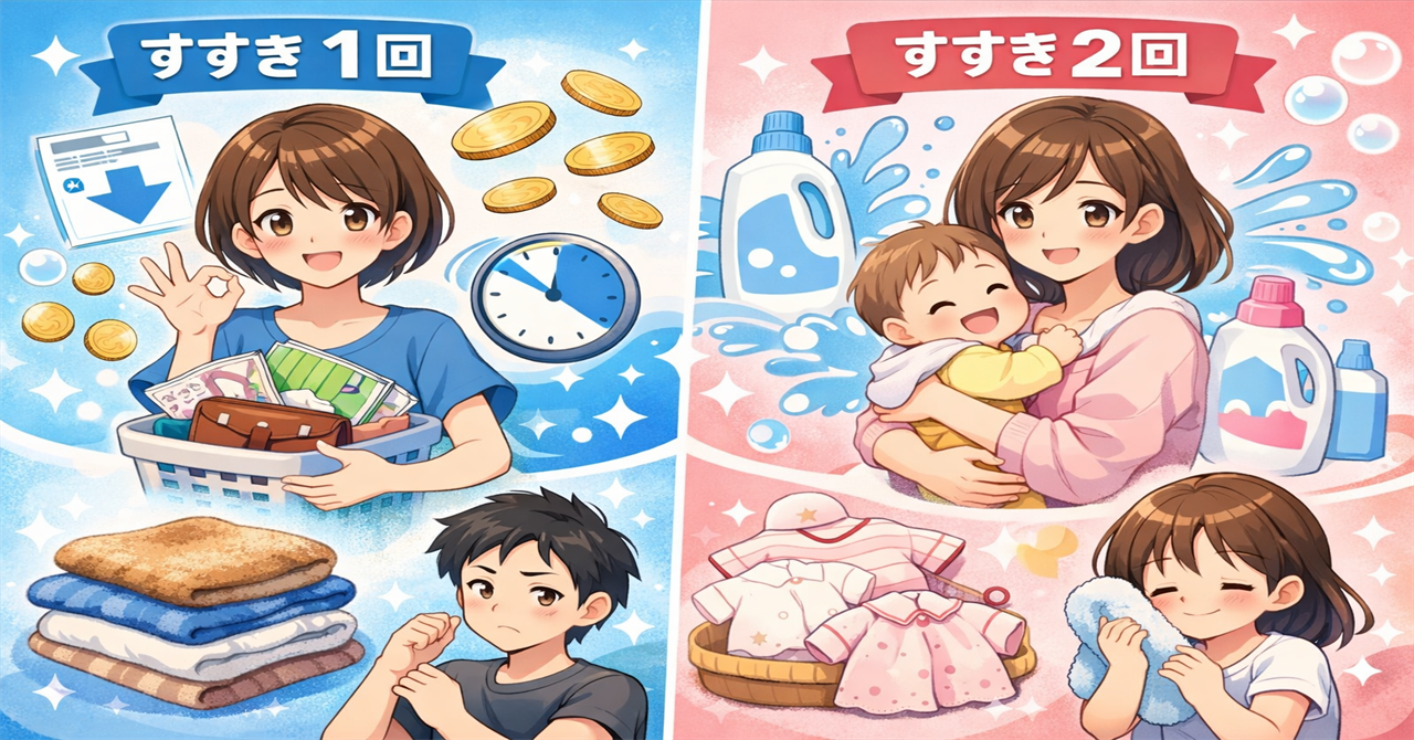 洗濯のすすぎ比較