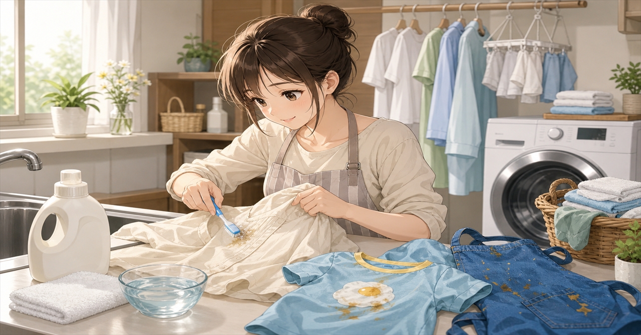 洗濯の油汚れは洗剤選びで変わる｜家庭でできる落とし方と予洗いのコツをやさしく解説
