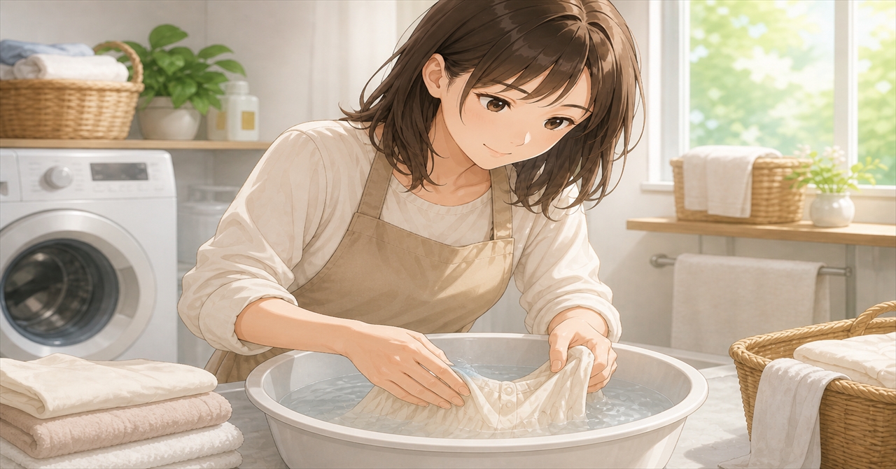 お気に入り服を手洗いで守る