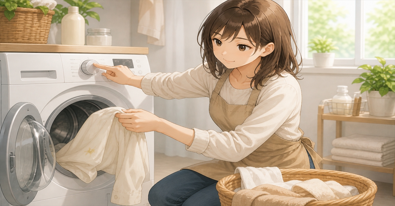 洗濯機で油汚れを落とすコツ