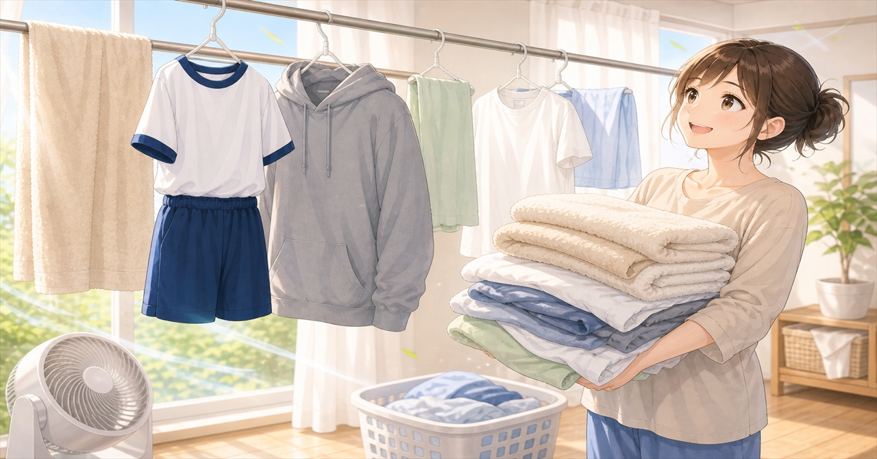 洗濯物が乾くと暮らしが軽くなる