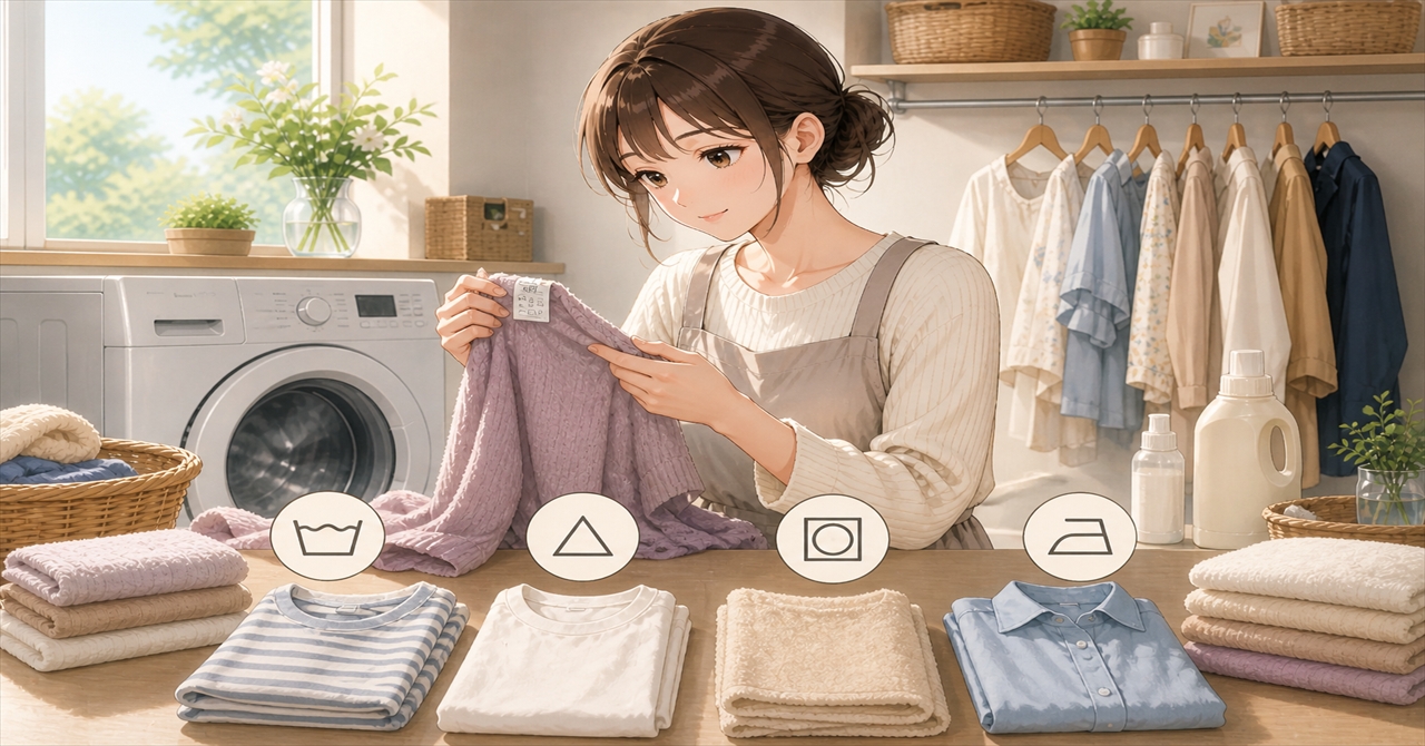 毎日使う洗濯記号の読み方