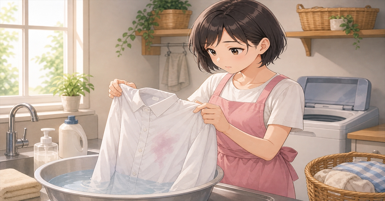 色移りした白シャツを救う応急ケア