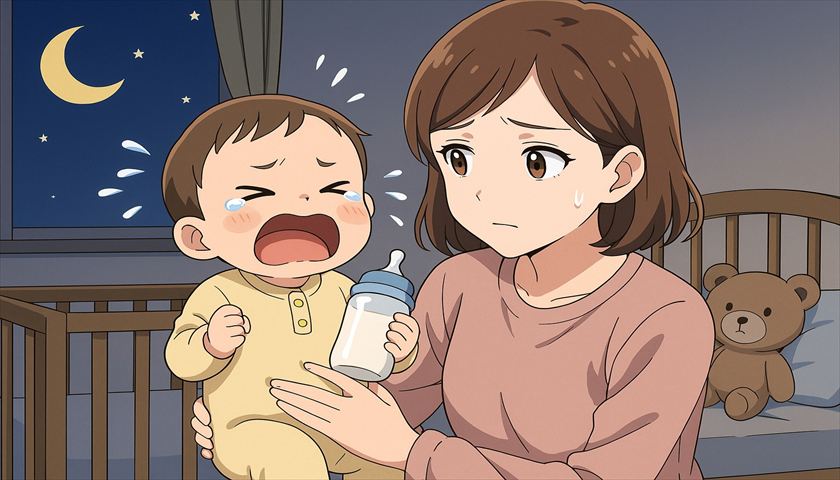 1歳の夜泣きとミルク｜夜間断乳と改善策