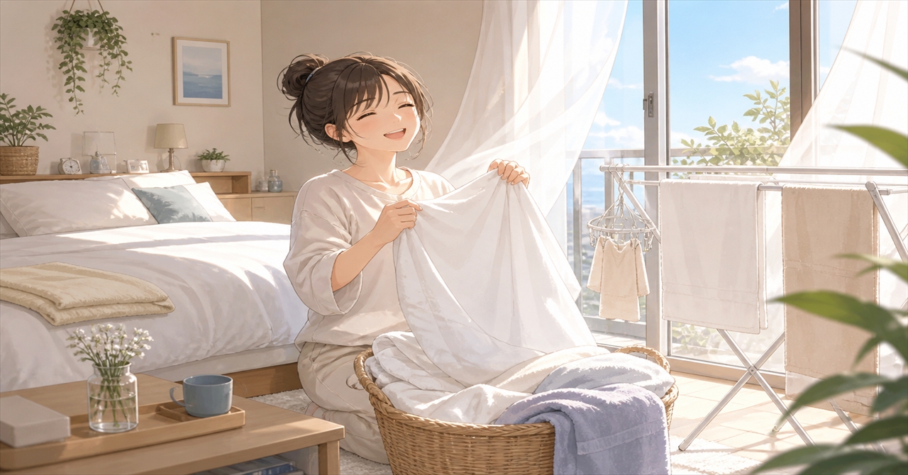 一人暮らしの洗濯頻度｜布団・シーツ・バスタオルを清潔に保つラクな洗濯スケジュール
