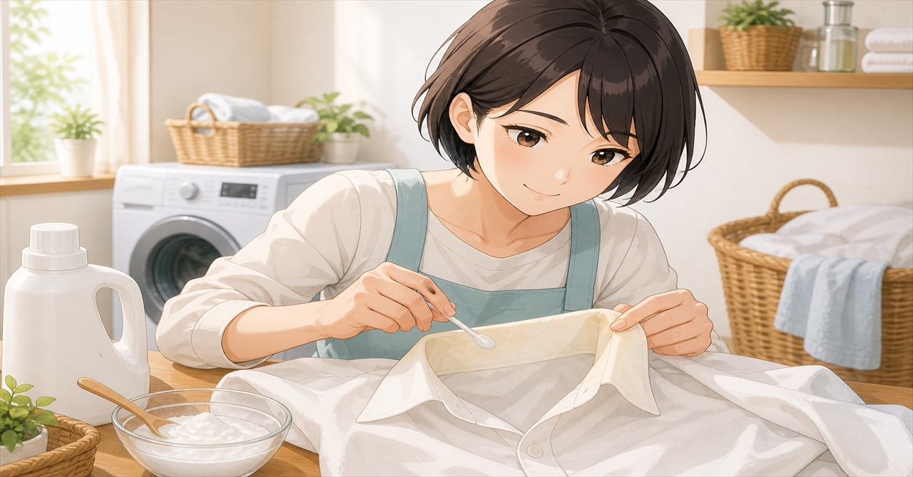 黄ばみをやさしく落とす洗濯ケア