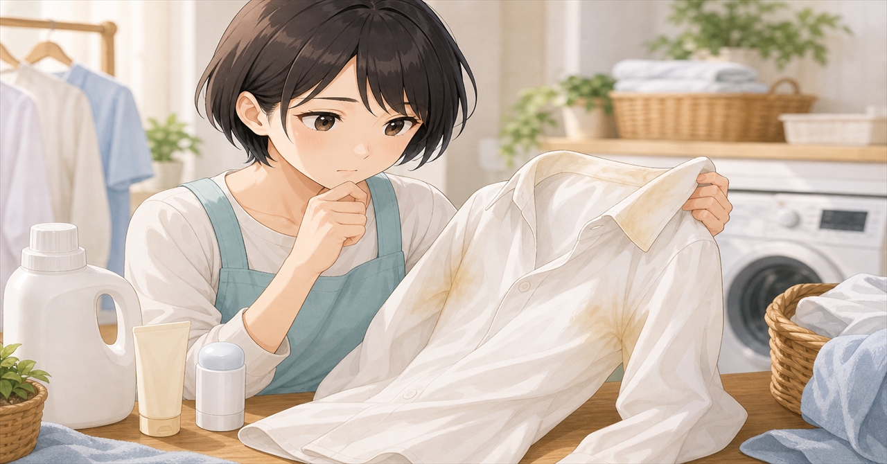 黄ばみの原因を知る白シャツ時間
