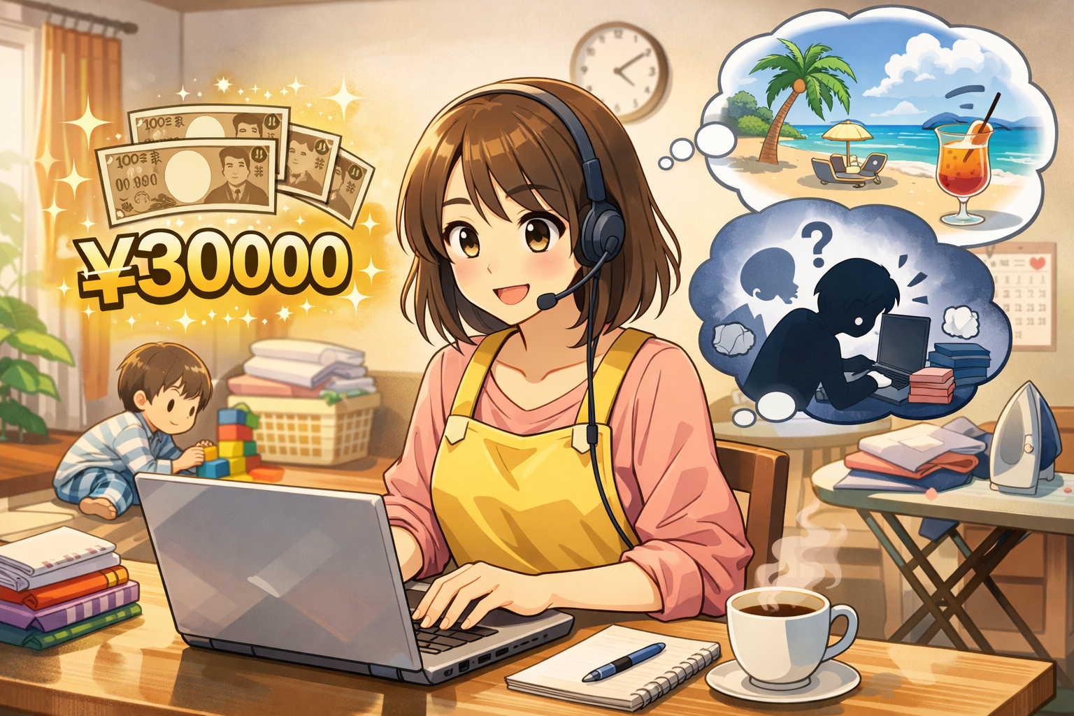 家での仕事と休暇の夢