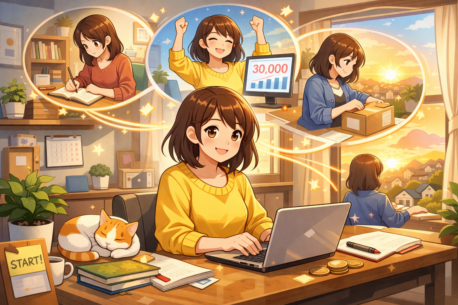 在宅ワークと成功の瞬間