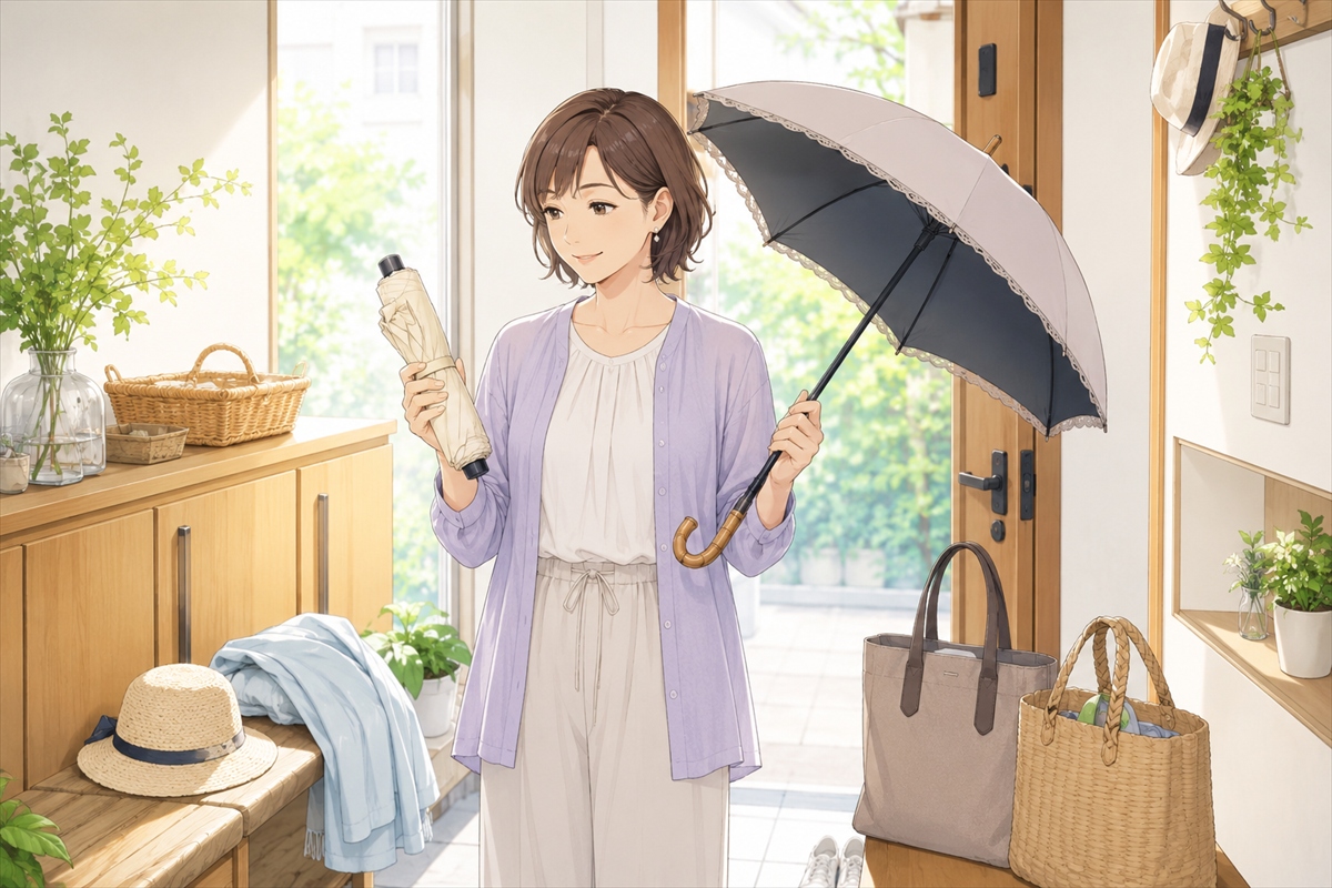 涼しい日傘の選び方を通勤や買い物に合わせて考える主婦