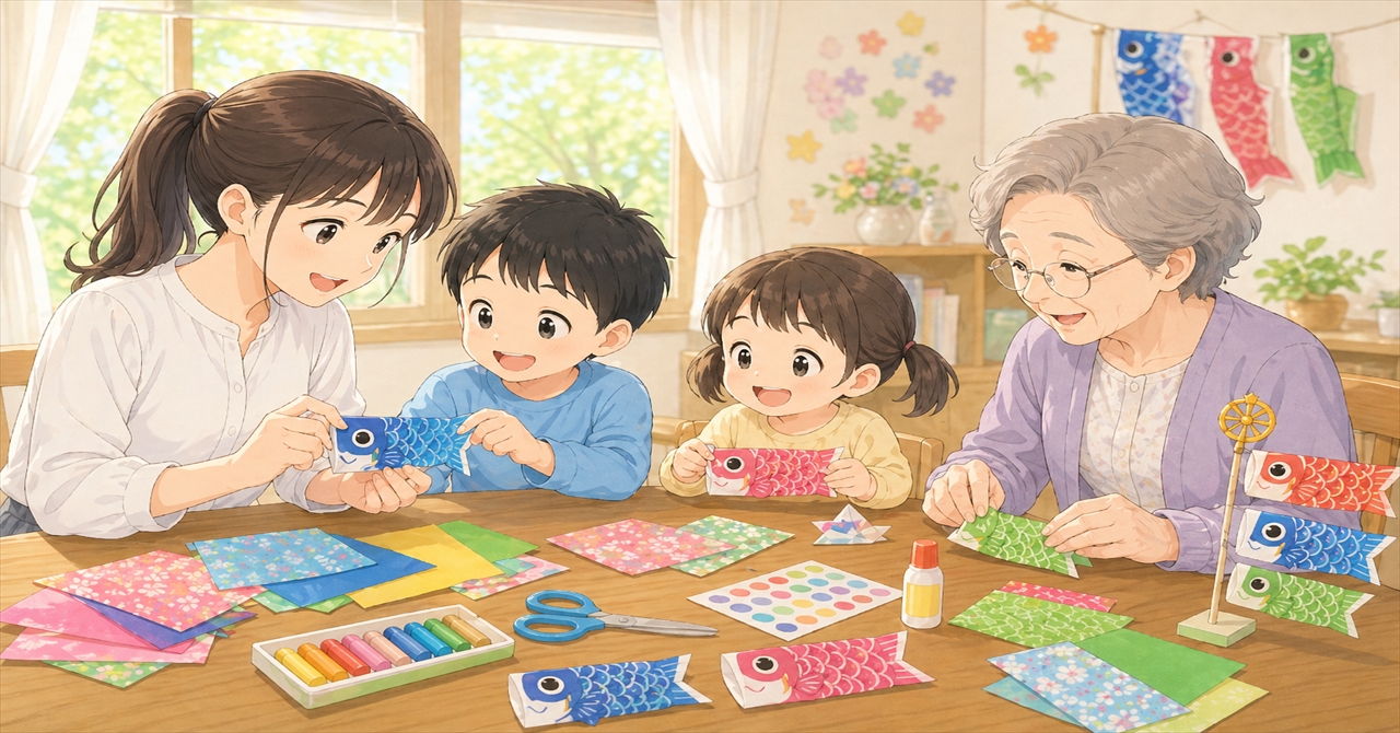 世代で楽しむこいのぼり制作