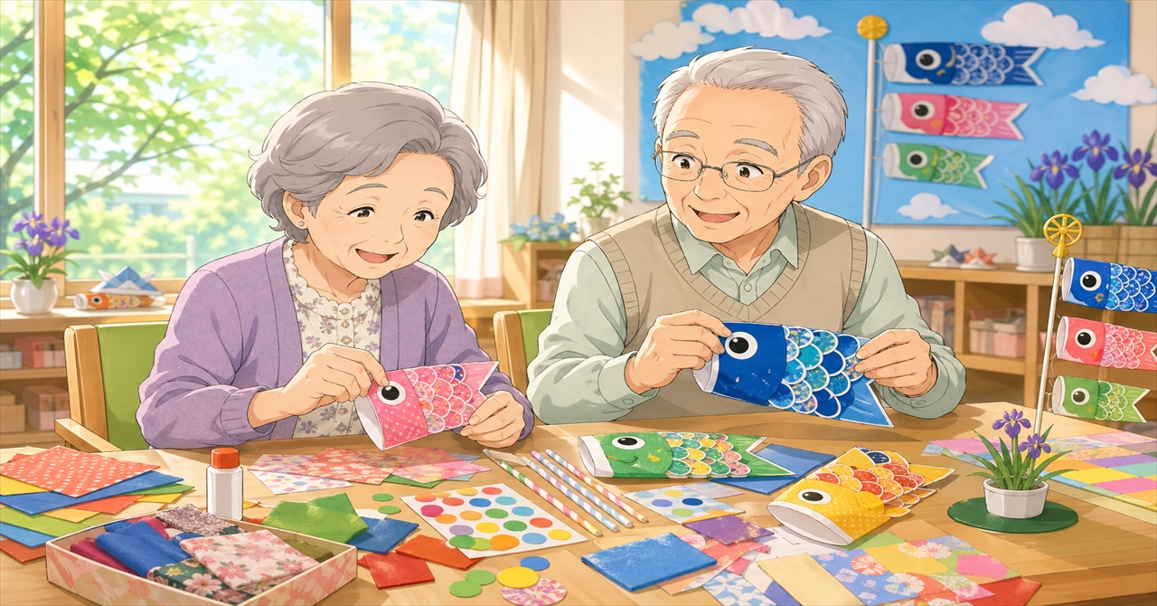 高齢者向けこいのぼり制作｜簡単に楽しむ春の工作