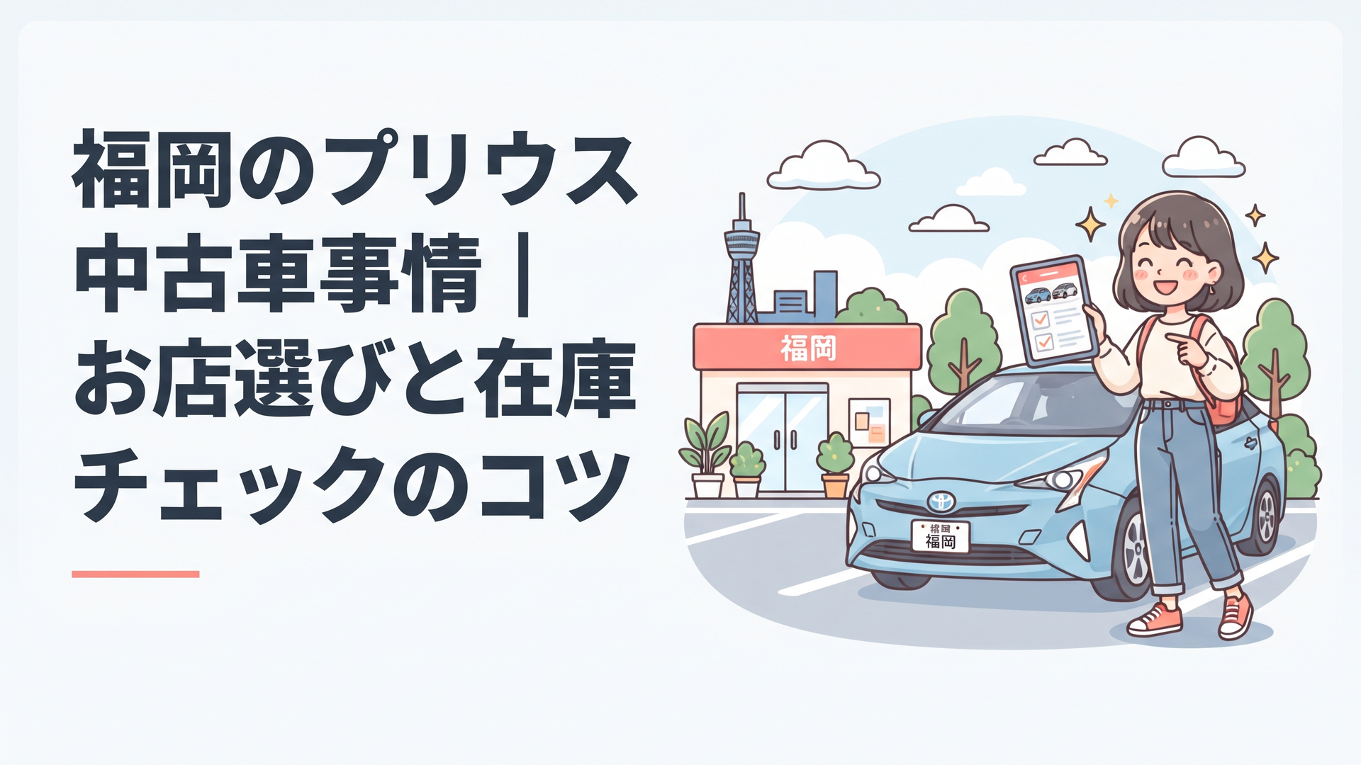 福岡のプリウス中古車事情｜お店選びと在庫チェックのコツ